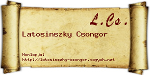 Latosinszky Csongor névjegykártya