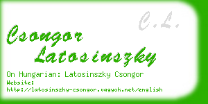 csongor latosinszky business card